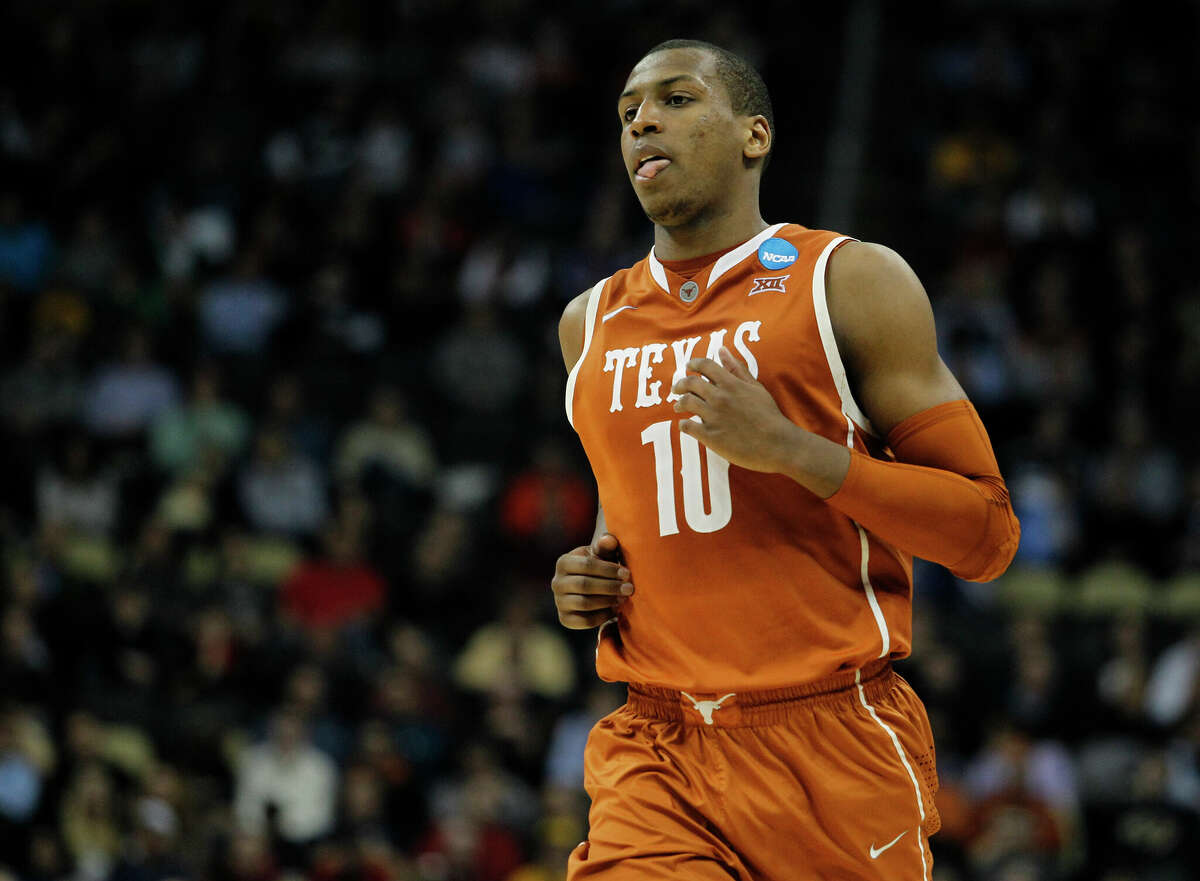 Jonathan Holmes #10 of the Texas Longhorns plays against the Butler Bulldogs during the second round of the 2015 NCAA Men's Basketball Tournament at Consol Energy Center on March 19, 2015 in Pittsburgh, Pennsylvania. 