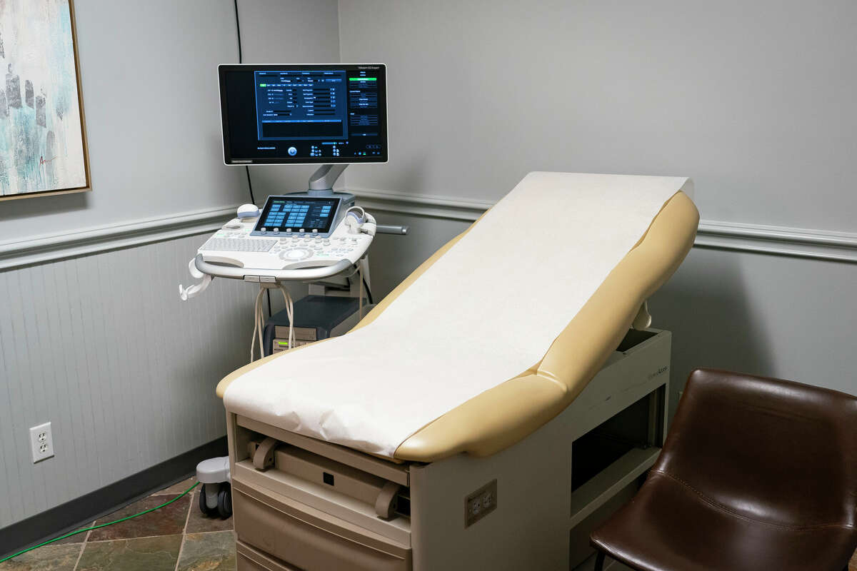 The ultrasound, which is not used for medical purposes but only to determine that a woman is pregnant, Monday, Oct. 18, 2021, at the Houston Pregnancy Help Center in Midtown.