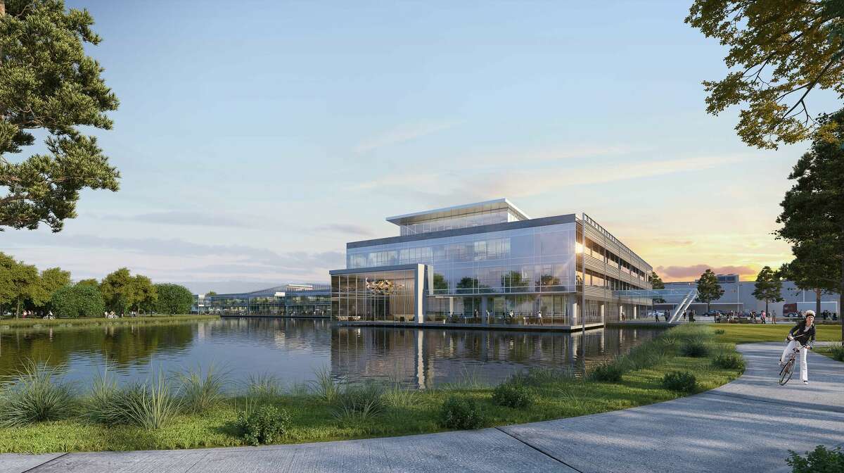 A rendering of a potential life sciences building in Generation Park in northeast Houston. Generation Park will be home to a new bioprocessing training center planned by San Jacinto College.