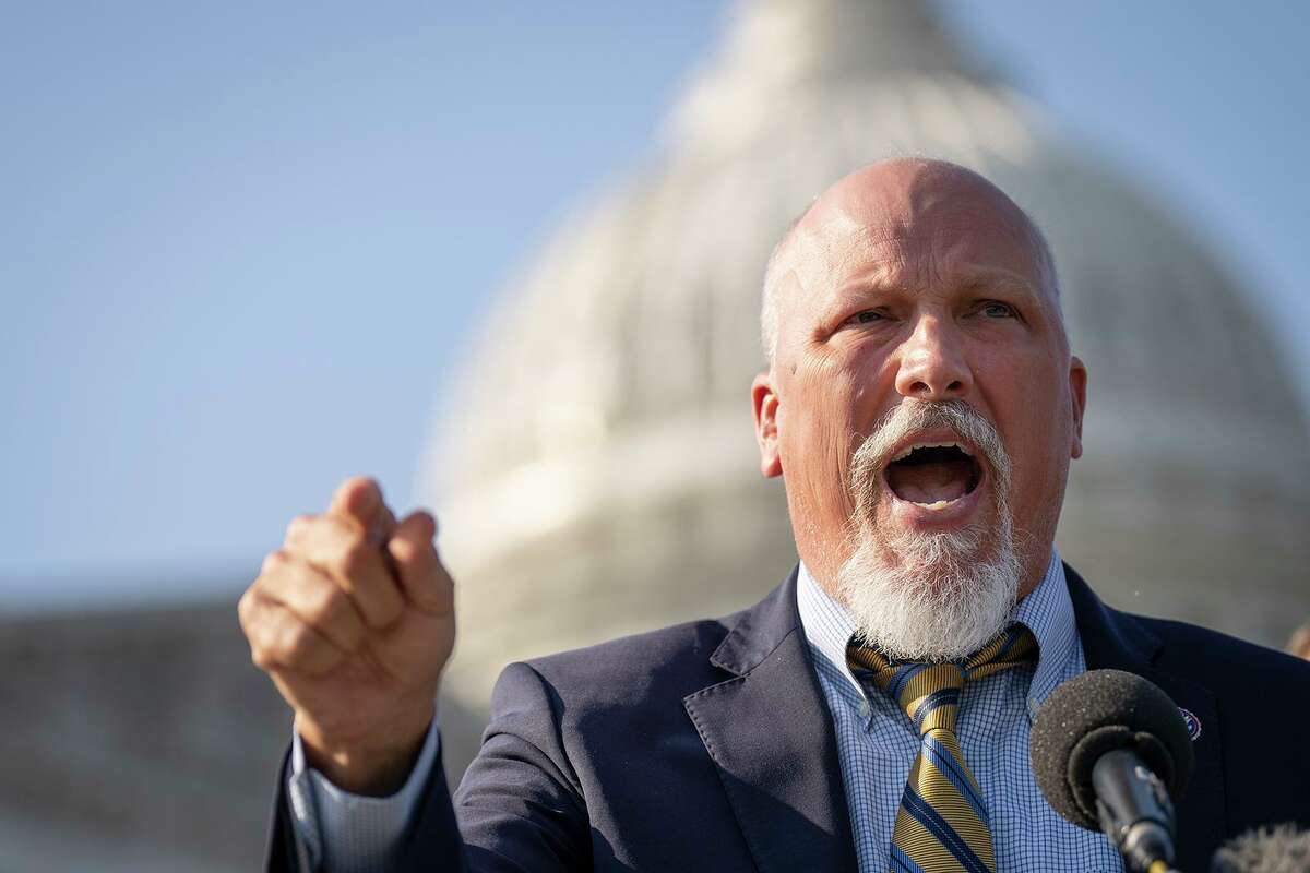 U.S. Rep. Chip Roy (R-TX) speaks at a news conference with members of the House Freedom Caucus on Capitol Hill Sept. 15, 2022, in Washington, DC. Members of the caucus discussed the upcoming midterm elections and their displeasure with the Biden administration. (Drew Angerer/Getty Images/TNS)