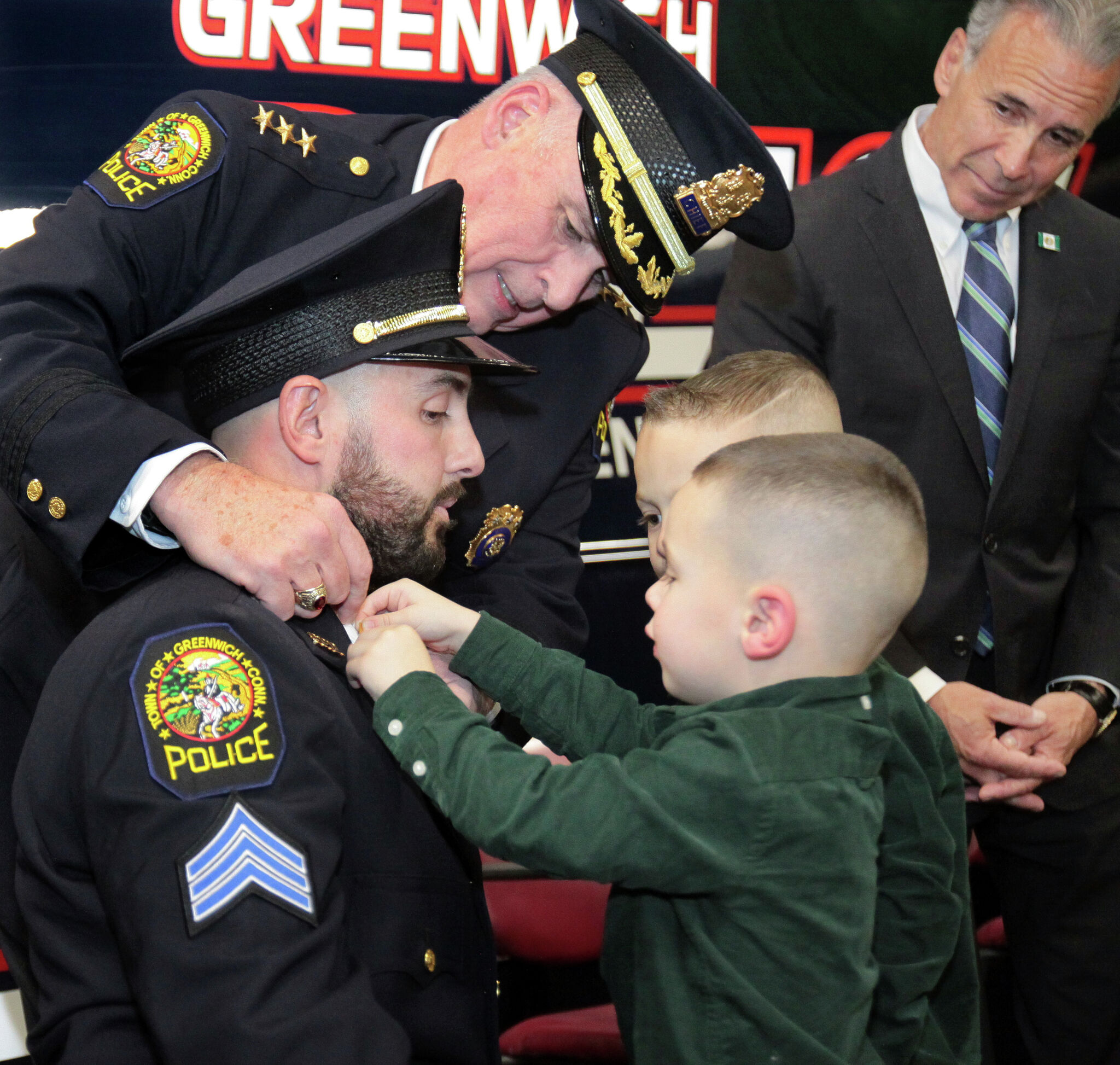 Greenwich Police Department welcomes 2 new lieutenants, 2 new sergeants