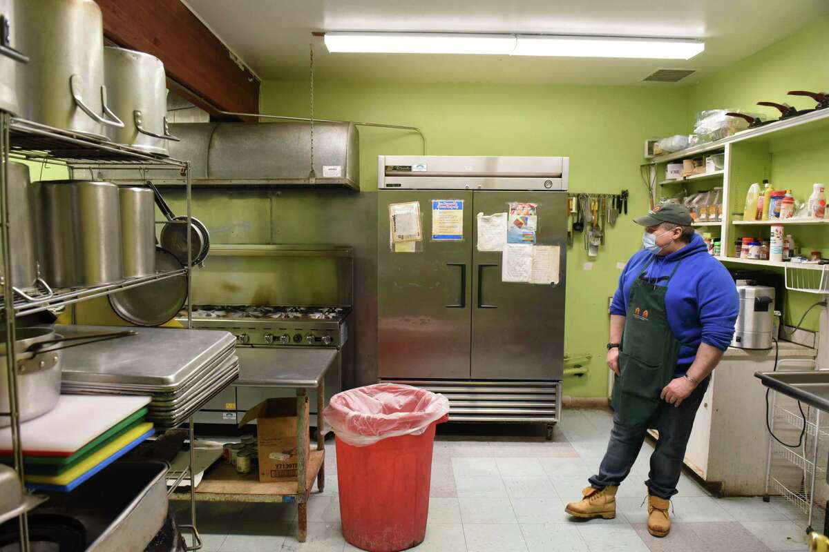 Sullivan County Federation for the Homeless cook Mike Steinbeck stands in the kitchen where Robert Hoagland would volunteer over the holidays on Monday, Dec. 12, 2022, at Sullivan County Federation for the Homeless in Monticello, N.Y.