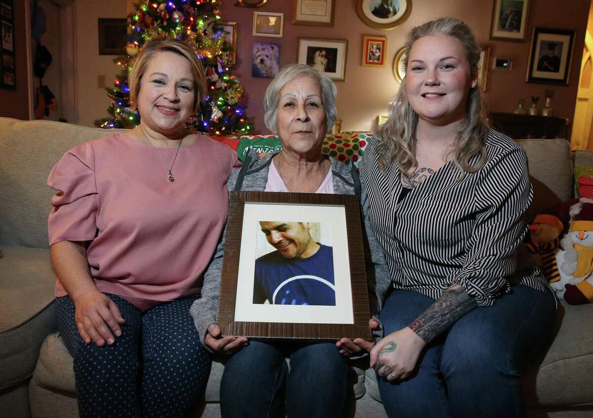 Gabriel Flores’ mother, Carmen, center, and sister, Yvonne “Bonnie” D’Andrea, left, begged a judge not to send Melisa Wigley to prison for causing his death.