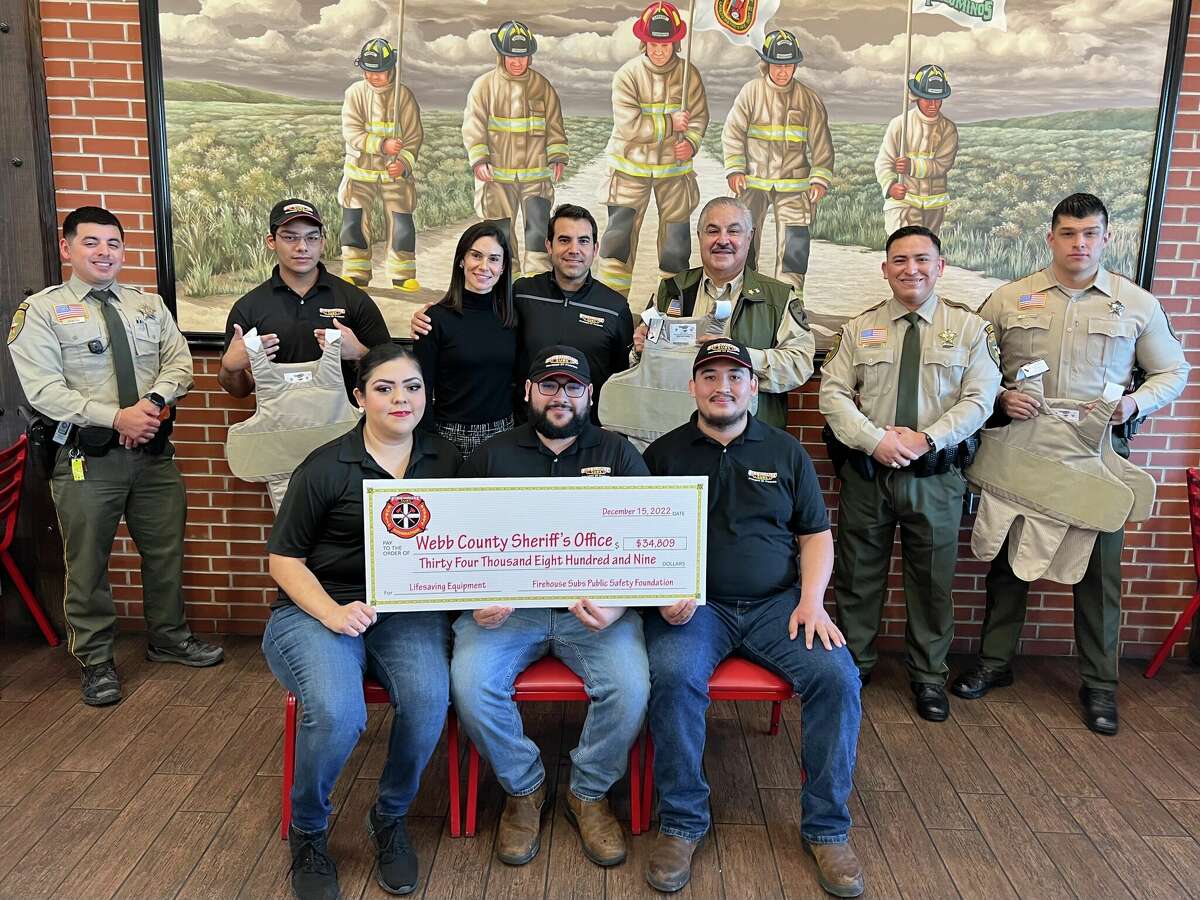 The Webb County Sheriff's Office received 41 ballistic vests from a near $35,000 donation from the Firehouse Subs Public Safety Foundation on Thursday, Dec. 15, 2022.