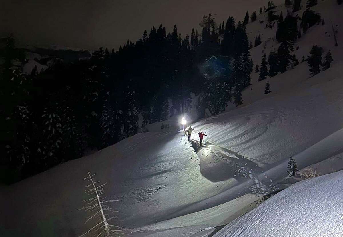 Rescuers search for a skier who went missing in the backcountry near Alpine Meadows ski area in North Lake Tahoe before a massive blizzard hit.