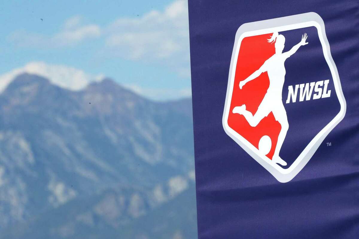 An NWSL logo sign before the quarterfinal match of the NWSL Challenge Cup between the Houston Dash and the Utah Royals FC at Zions Bank Stadium on July 17, 2020, in Herriman, Utah. (Maddie Meyer/Getty Images/TNS)