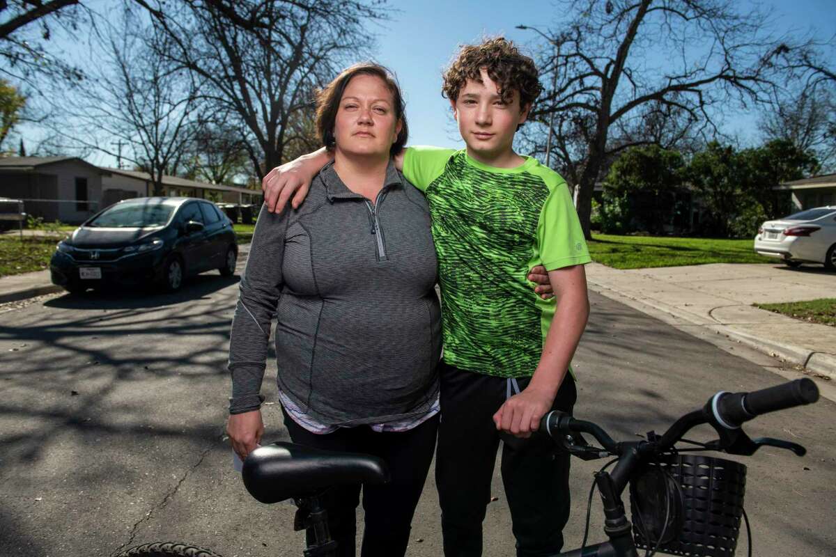 Sarah Teale and her son, Louis Teale, are opponents of San Marcos’ juvenile curfew law.