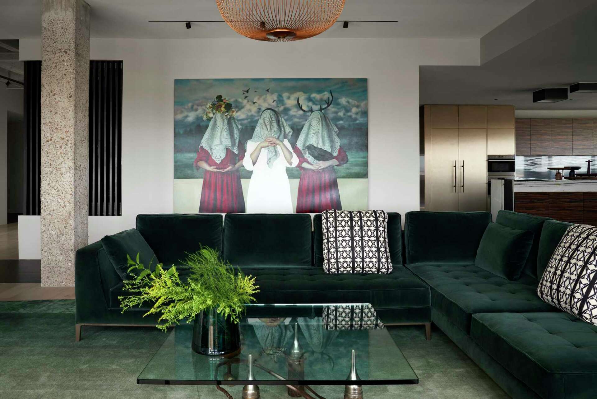 Historic Houston building reimagined as midcentury penthouse