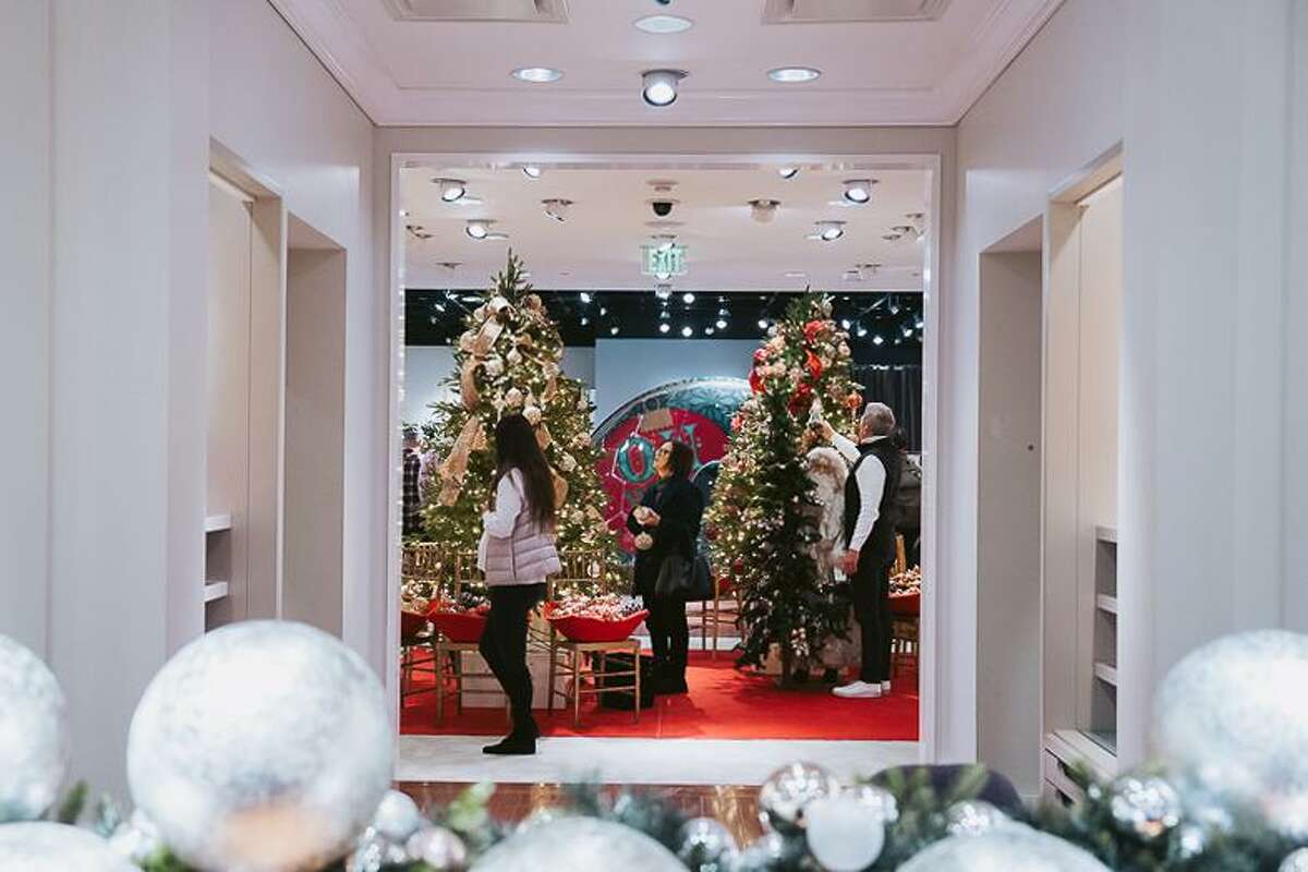 Shoppers visit Neiman Marcus in San Francisco on the last full weekend before Christmas.