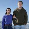 Surfers Monica Gomez, 23, and her partner, Lucas Moore, shown on Ocean Beach in San Francisco on Saturday, Dec. 17, 2022, saved a surfer from near drowning.