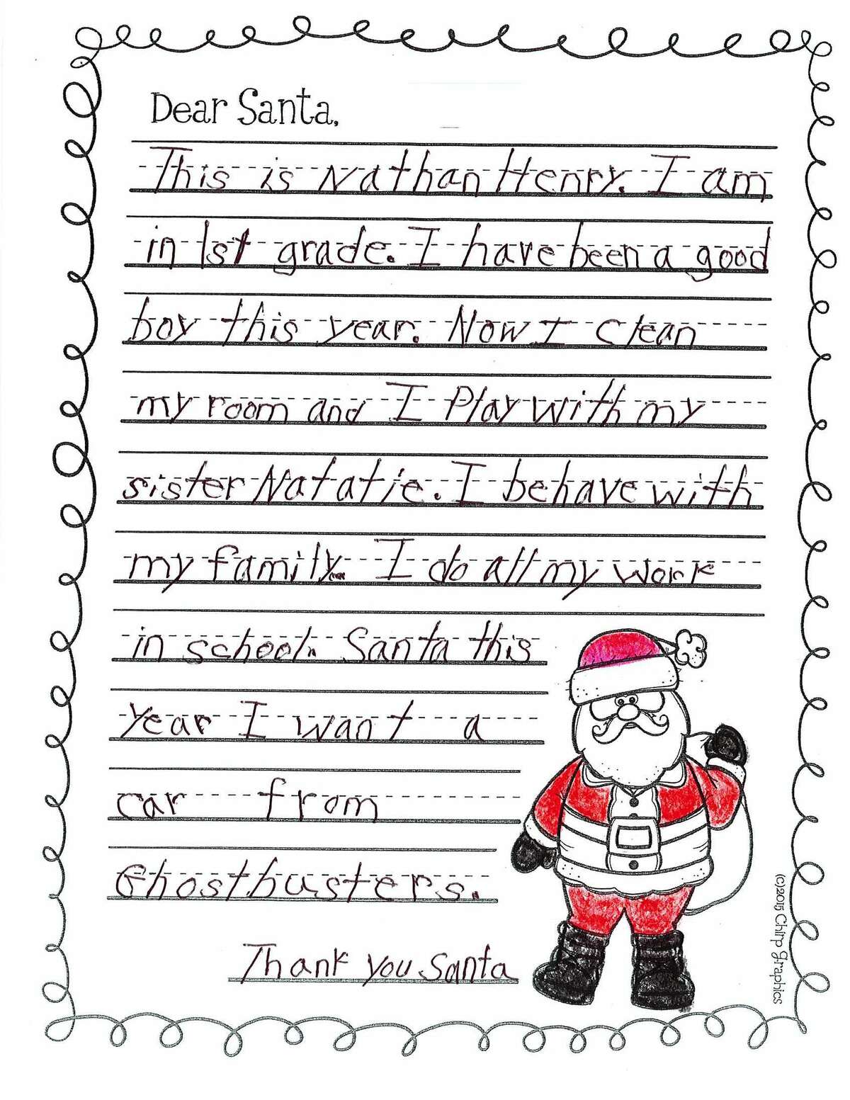 LETTERS TO SANTA: Houston Schools, Chickasaw Journal