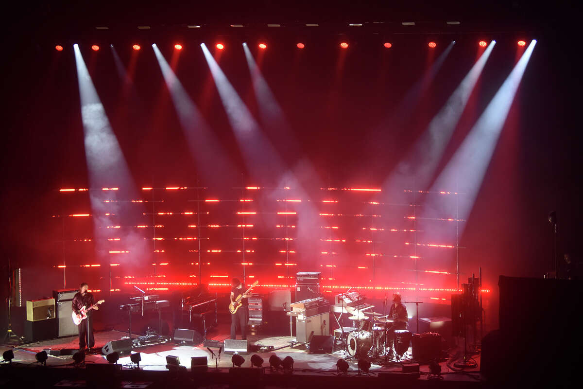 The Smile performs at the Bill Graham Civic Auditorium in San Francisco, on Sunday, Dec. 19, 2022.