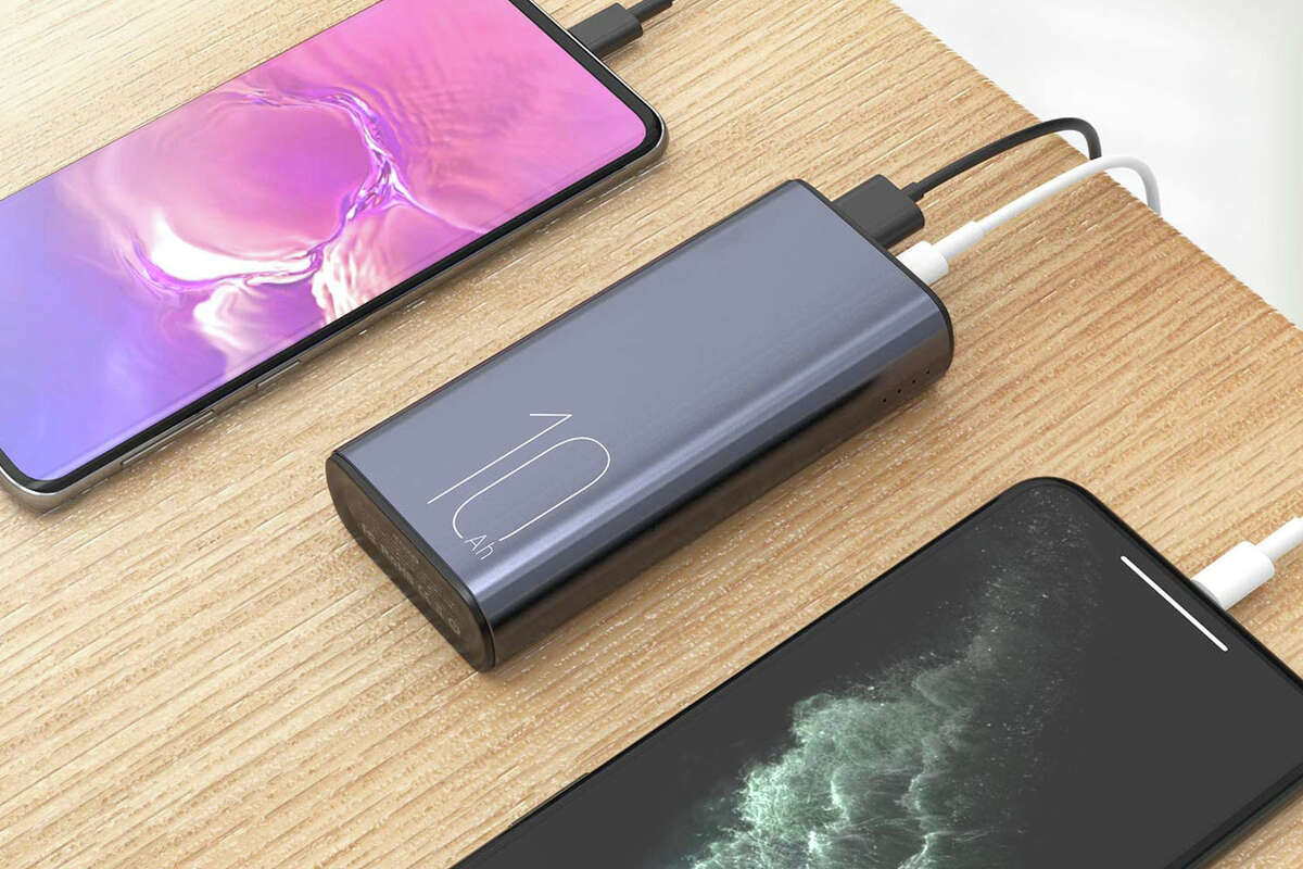 This tiny charger has the capacity to charge two devices at once!