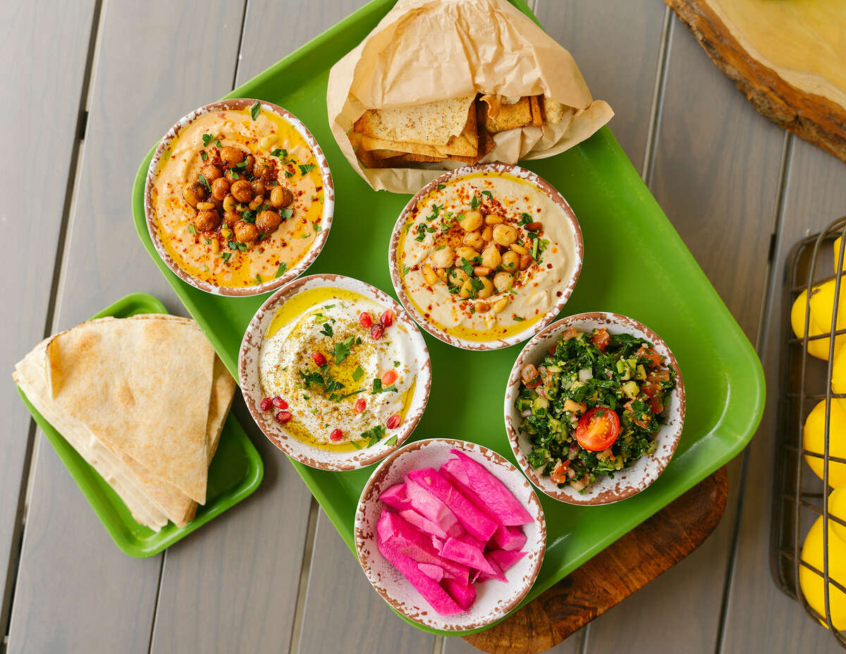 Craft Pita serves appetizer spreads like hummus, labneh and babaganoush.