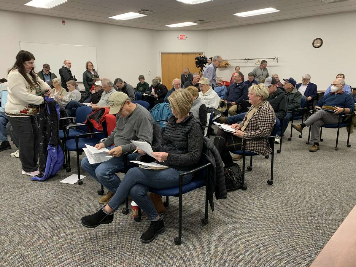 The Big Rapids Township board of trustees hosted a public infomation session recently to address questions from the public regarding the potential battery component facility to be built at the industrial park.