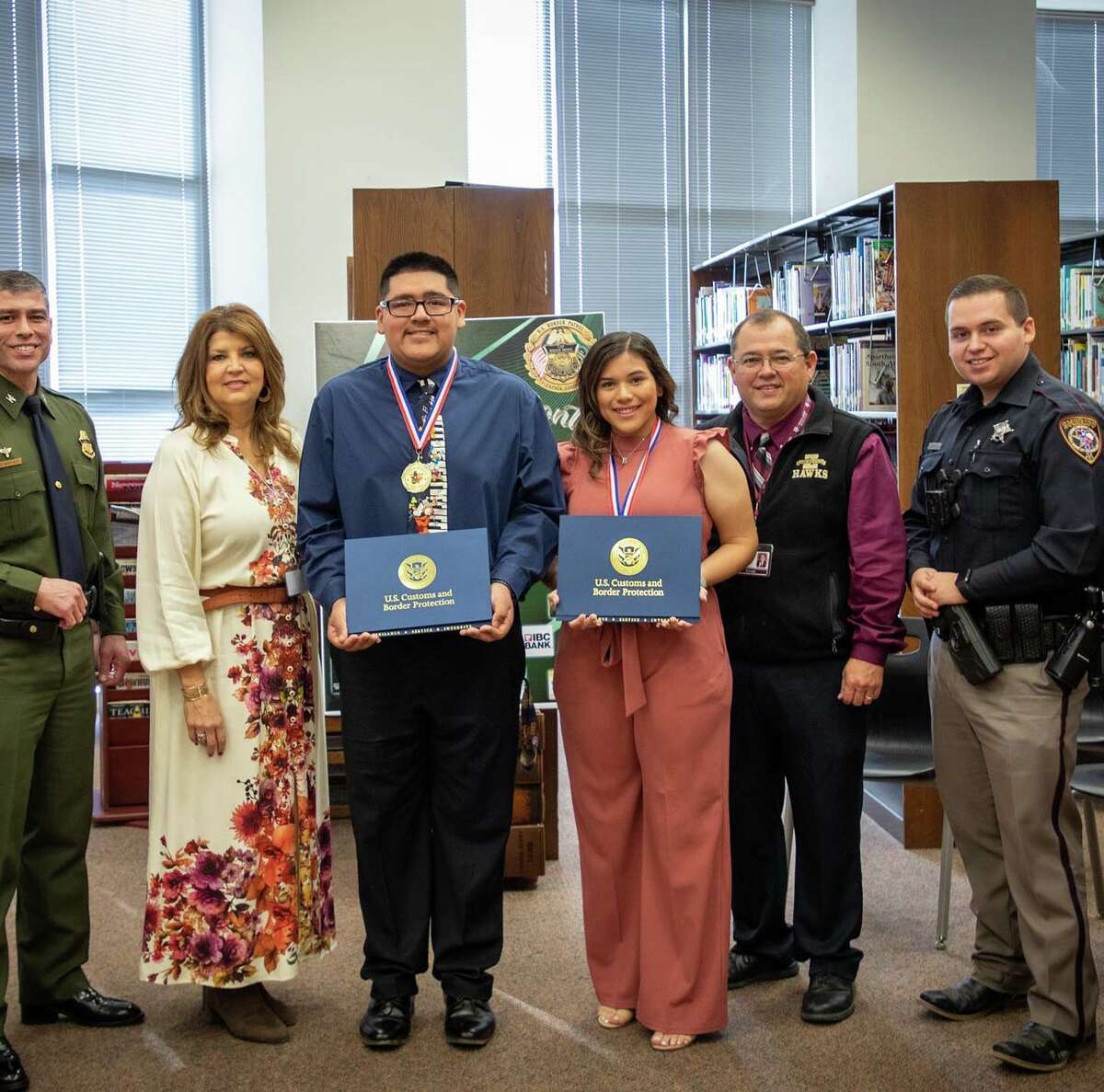 Zapata Border Patrol Station awarded the Youth of the Month honorees for October and November during a ceremony at Zapata High School.