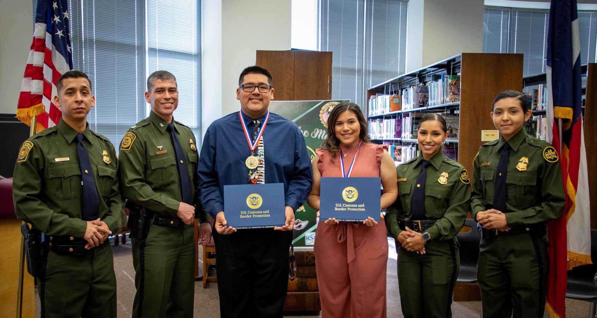 Zapata Border Patrol Station awards the Youth of the Month honorees