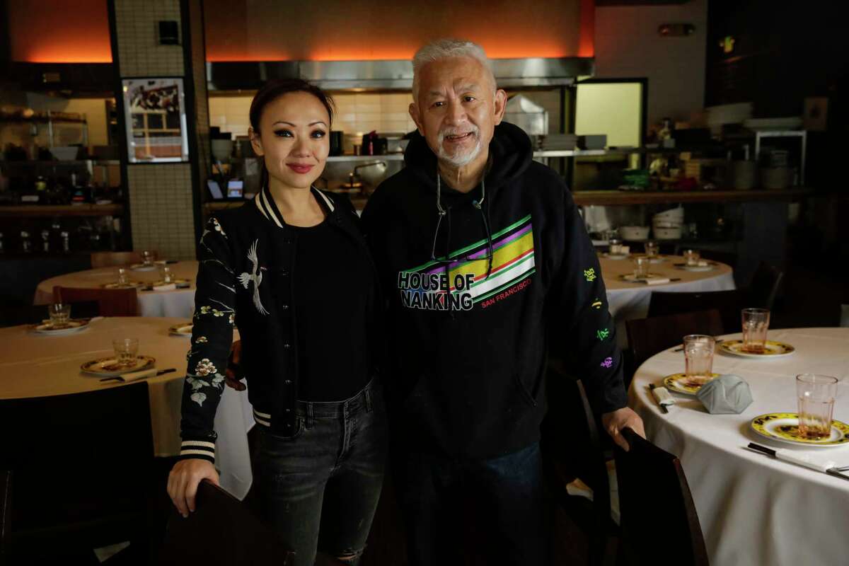 Kathy Fang and her father, Peter Fang, in the S.F. restaurant Fang. Their relationship is at the heart of the new Food Network docuseries “House of Fang.”