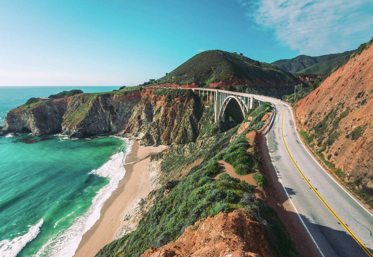 The Pacific coastline from Highway 1 in California.