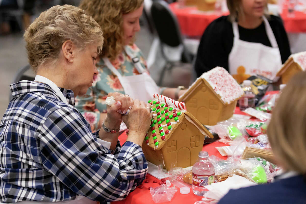 Permian Basin citizens build gingerbread houses at Gingerbread Haven 2022 benefiting Midland Fair Haven Tuesday December 6 at the Midland County Horseshoe Arena & Pavilion.