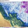 周三早上，美国西部的最低气温为40度，加州海岸、拉斯维加斯市区和凤凰城地区普遍气温为40度。30多岁的人会分散到中央山谷而20多岁和10多岁的人会被锁定在内华达山脉。本季最冷的空气将停留在更远的东部落基山脉的背风处。