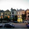 The neighborhood around Alamo Square in the Fillmore district in San Francisco.