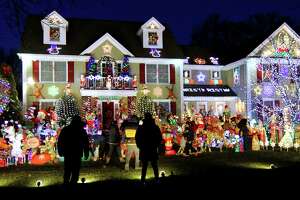 Sanford Lane house in Stamford all lit up again for Christmas