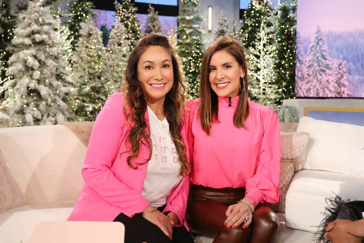 Sisters and entrepreneurs Mei-Lon Jimenez (left) and Toni Jimenez appear on "The Jennifer Hudson Show." The Incarnate Word High School graduates launched the San Antonio-based beauty brand, Chica Beauty, in 2019. The episode aired Dec. 16, 2022.
