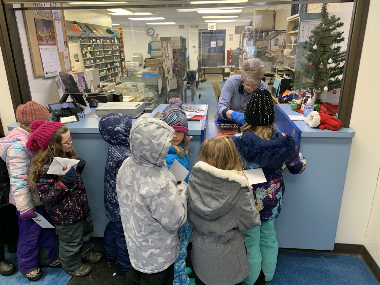 Onekama first graders mail letters to Santa