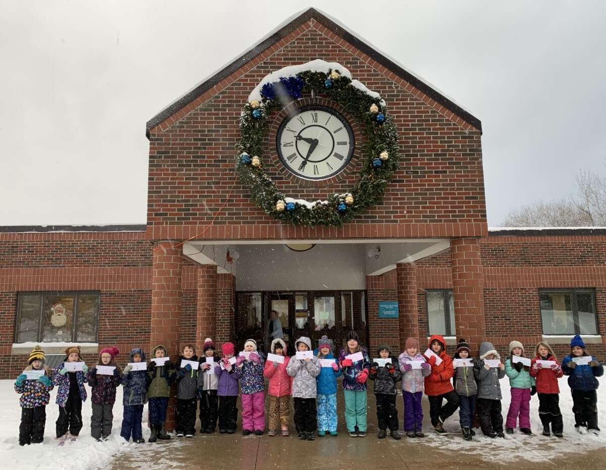 Onekama first graders mail letters to Santa