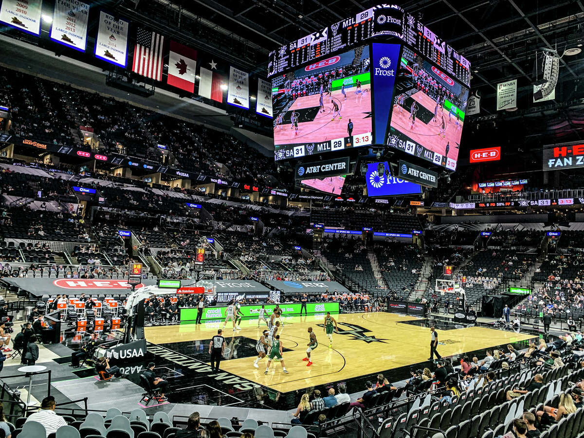 The Spurs host the Milwaukee Bucks in the AT&T Center on Monday, May 10, 2021.