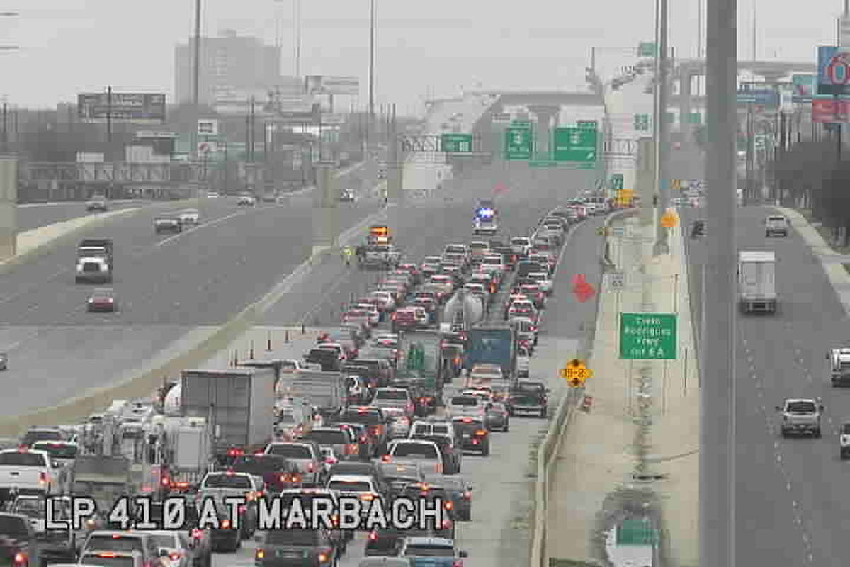 A stretch of Loop 410 at Marbach Road has been closed for several hours, according to Texas Department of Transportation cameras.
