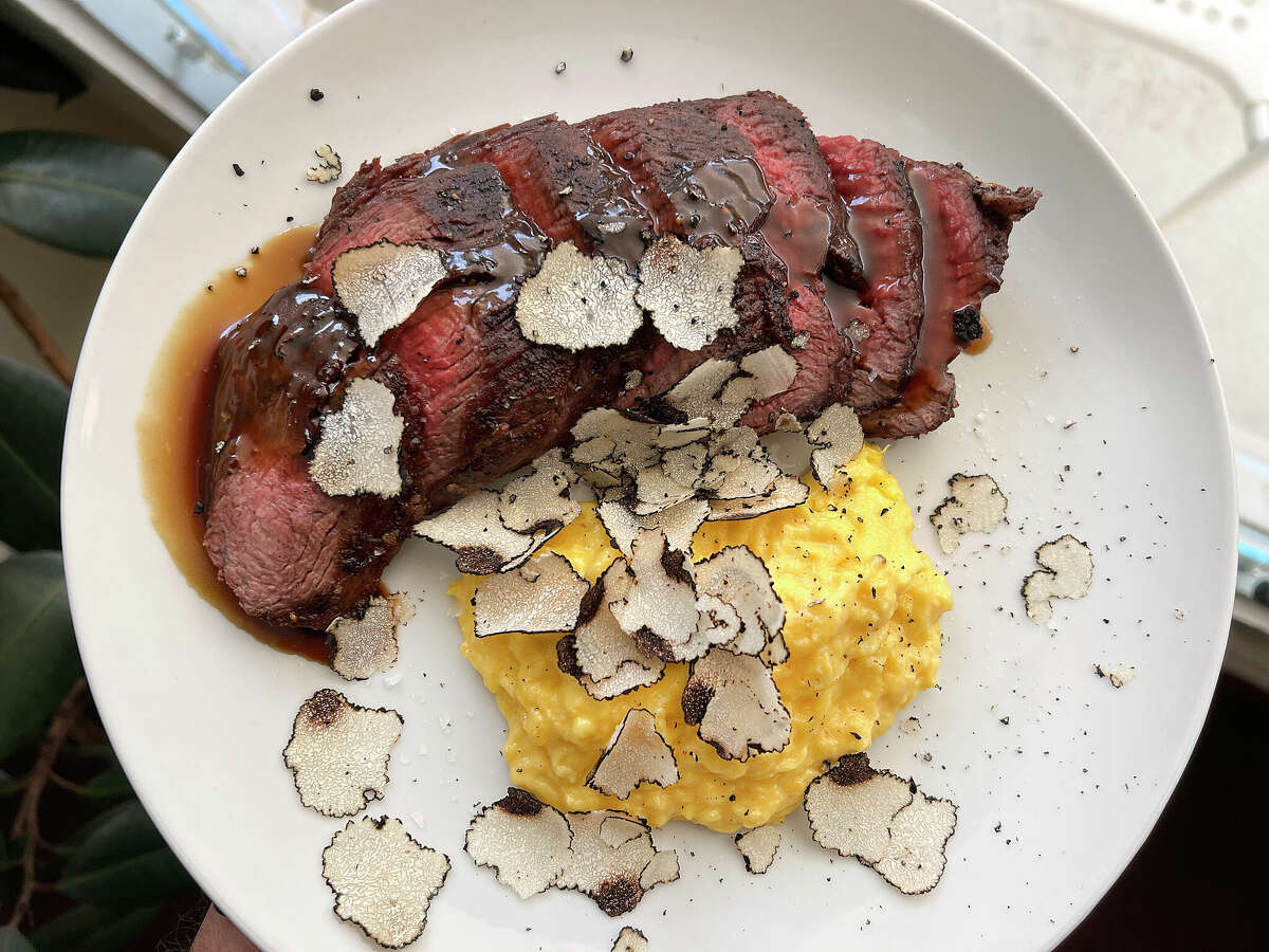 Steak and eggs with truffles and glace from Cullum's Attaboy is one of the Top 25 dishes of 2022.