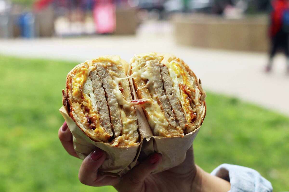A breakfast sandwich from Deli Board, one of critic Cesar Hernandez’ favorite regular spots of the year.