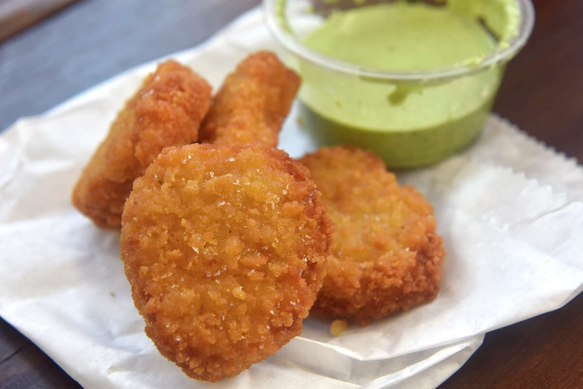 Plant-based chicken nuggets from Mr. Charlie's. 