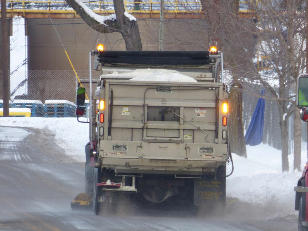 Snow plows were out in force on Dec. 20, 2022 in Manistee.