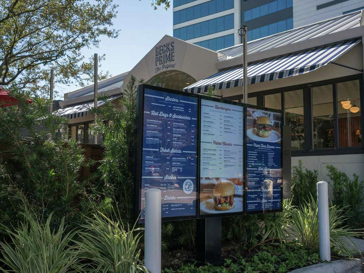 The newly installed digital screen at Becks Prime on Kirby adds a modern touch to the classicly designed restaurant.