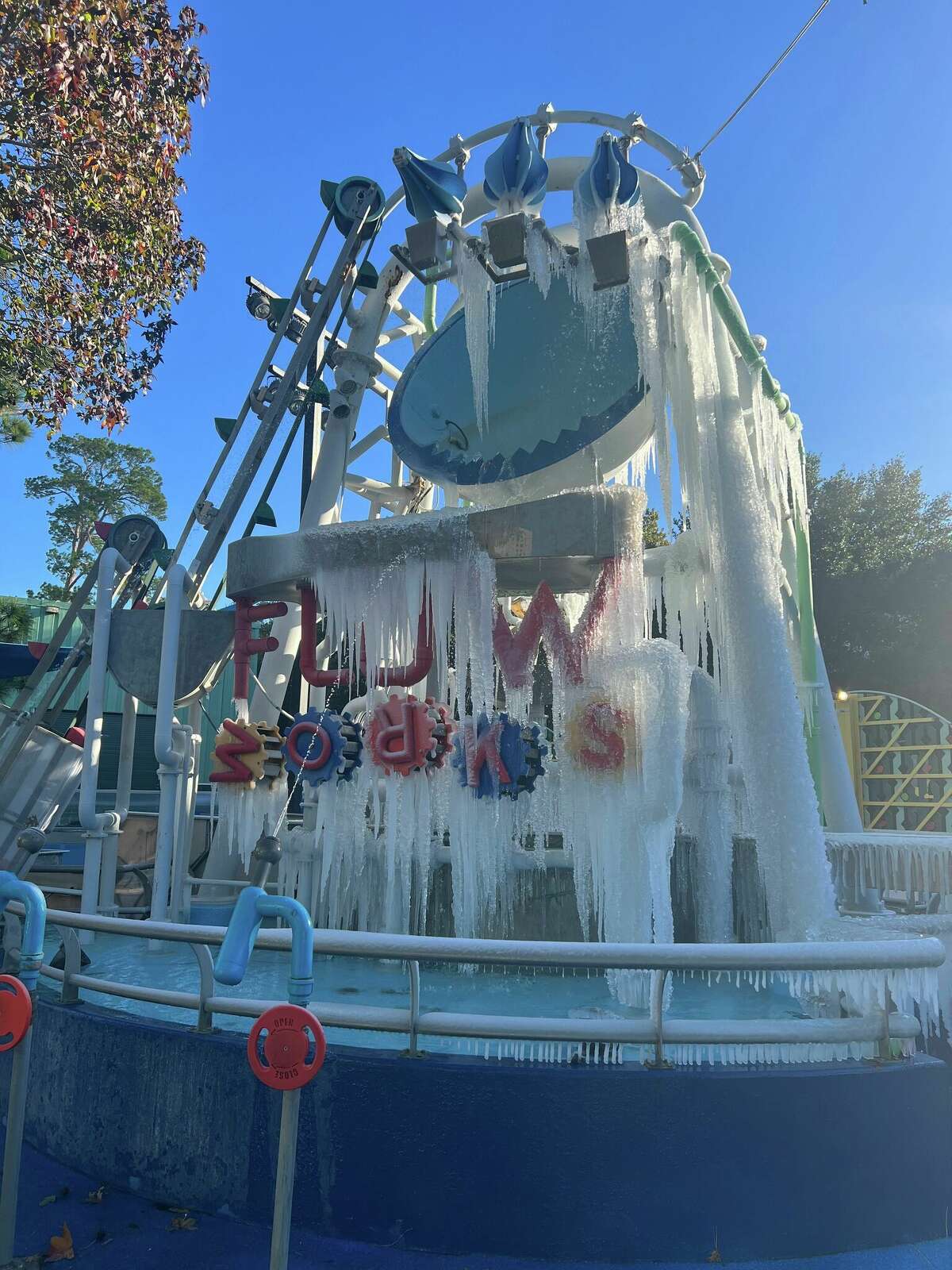 The FlowWorks grounds   extracurricular  the Children’s Museum Houston is seen frozen implicit    aft  the acrtic blast moved through the portion   connected  Friday, Dec. 23, 2022. The Museum is open  10 a.m. to 6 p.m. connected  Friday but the courtyard is closed owed  to icy conditions, a typical  with the depository  said. 