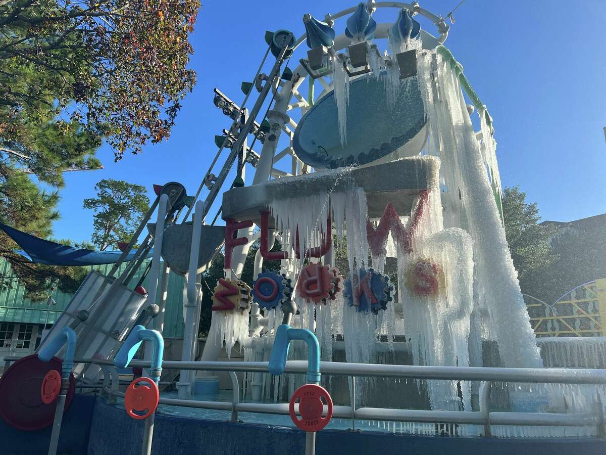 The FlowWorks grounds   extracurricular  the Children’s Museum Houston is seen frozen implicit    aft  the acrtic blast moved through the portion   connected  Friday, Dec. 23, 2022. The Museum is open  10 a.m. to 6 p.m. connected  Friday but the courtyard is closed owed  to icy conditions, a typical  with the depository  said. 