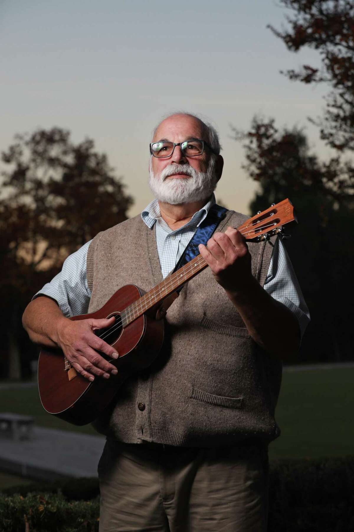 Herb Salomon is a ukulele player at the Rossmoor retirement community in Walnut Creek.