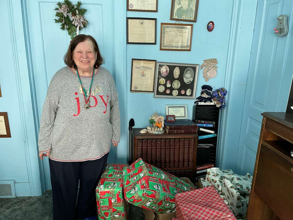 Louise Devendorf has taken it upon herself to give gifts to the needy during holiday time.