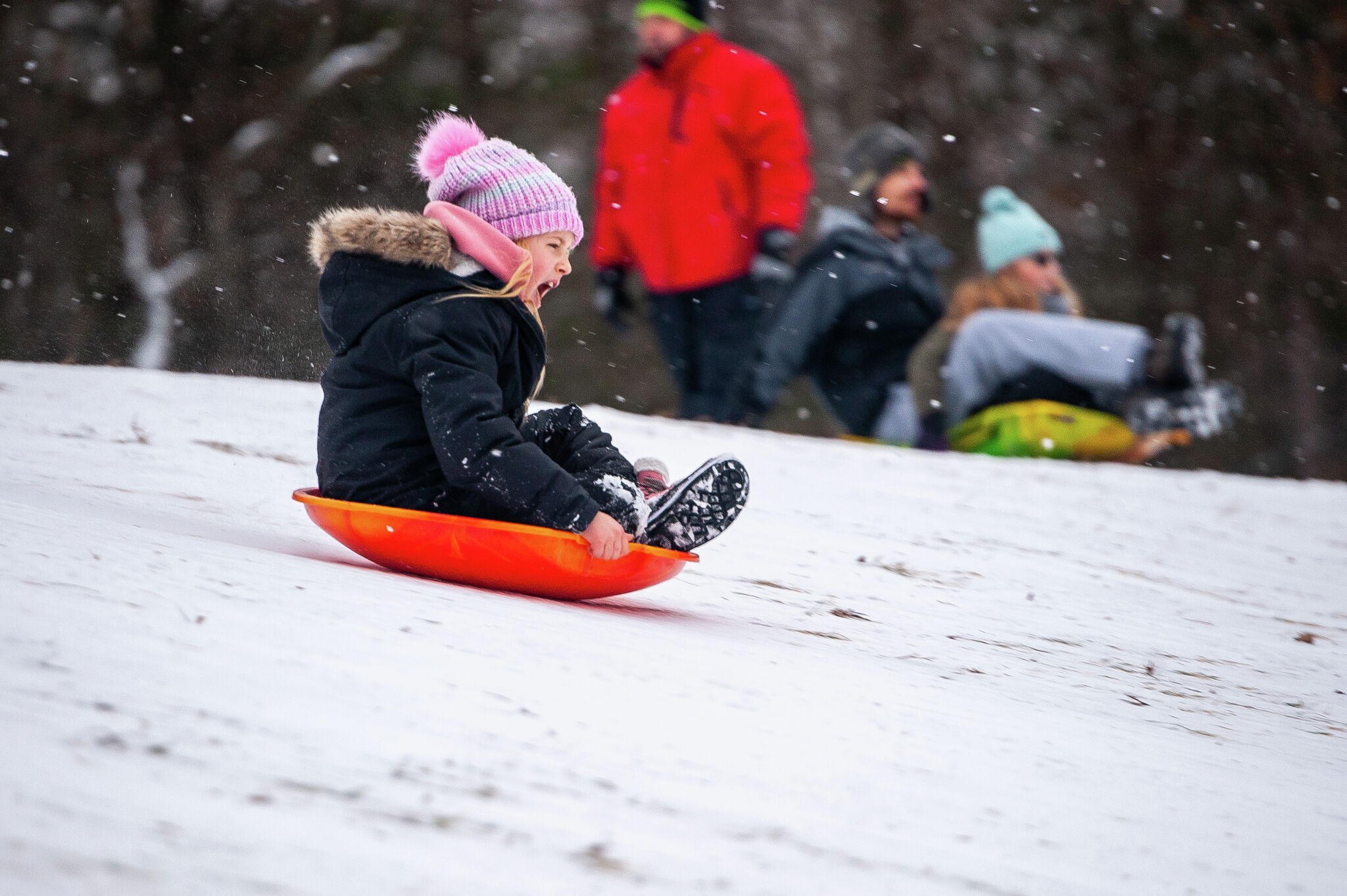 Photos Sledding Down Midland City Forest