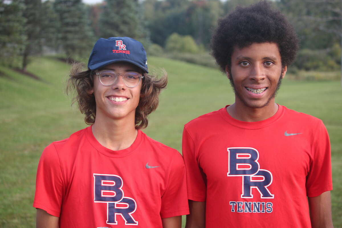 Ari Ziska (left) and Eli Haynes, Big Rapids' No. 4 doubles team, won a state championship.