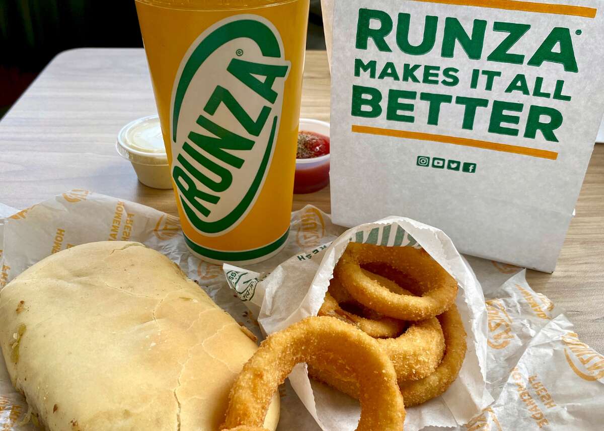 Midwest: Runza - Year founded: 1949 - Original location: Lincoln, Nebraska - Number of locations: 80 - Current states: Colorado, Iowa, Kansas, and Nebraska A classic Runza sandwich includes ground beef, onion, spices, and cabbage stuffed inside a small loaf of fresh-baked bread. Customers can order a Runza with various flavors, including BBQ Bacon, Spicy Jack, Swiss Mushroom, and Italian sausage. Runza also sells its signature double-dipped onion rings as a side, as well as crispy crinkle fries. Diners can also get a combination of both with a bag of 