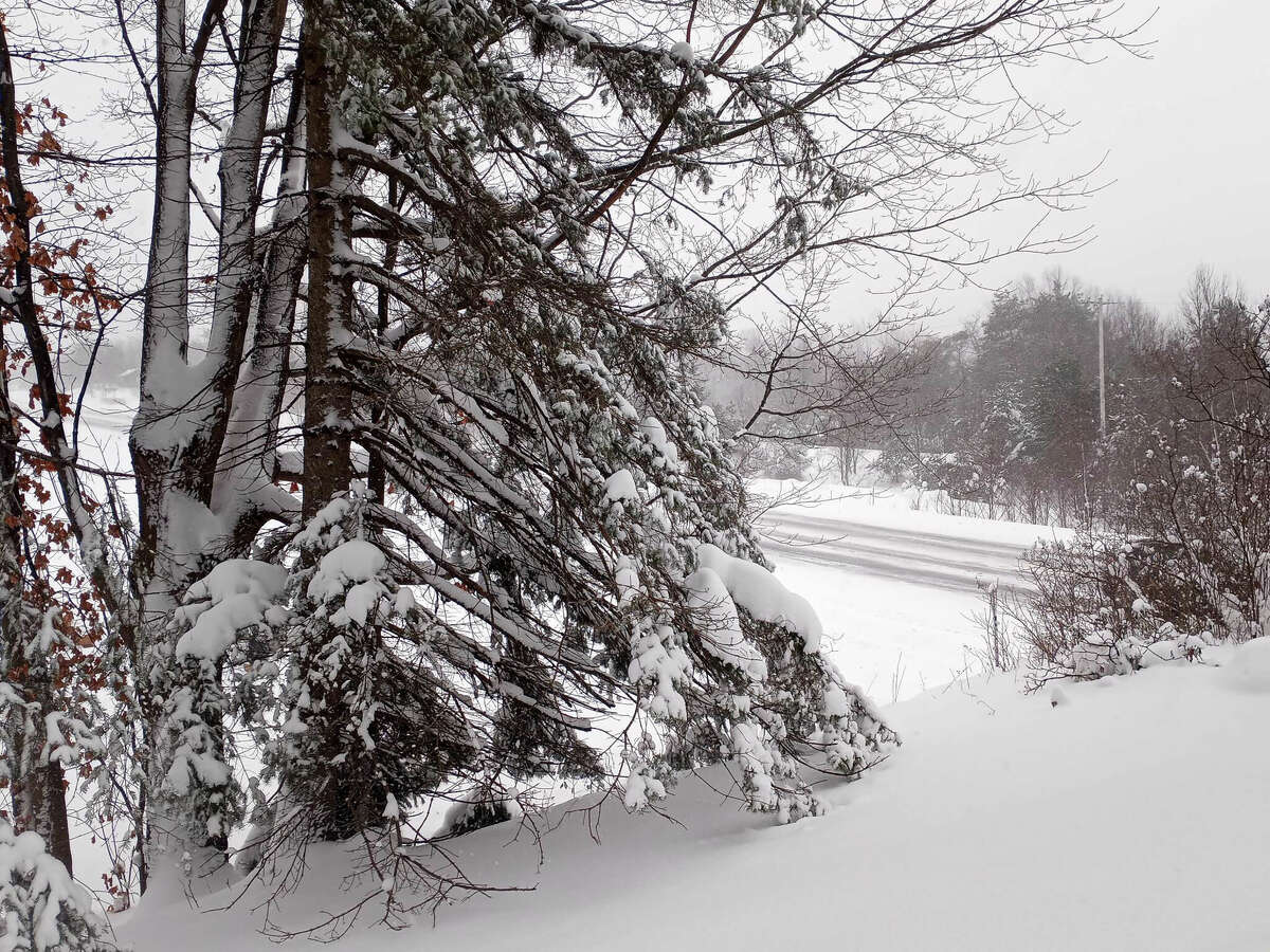 Highway 10 was quiet during the holiday weekend after a winter storm passed through Central Michigan.