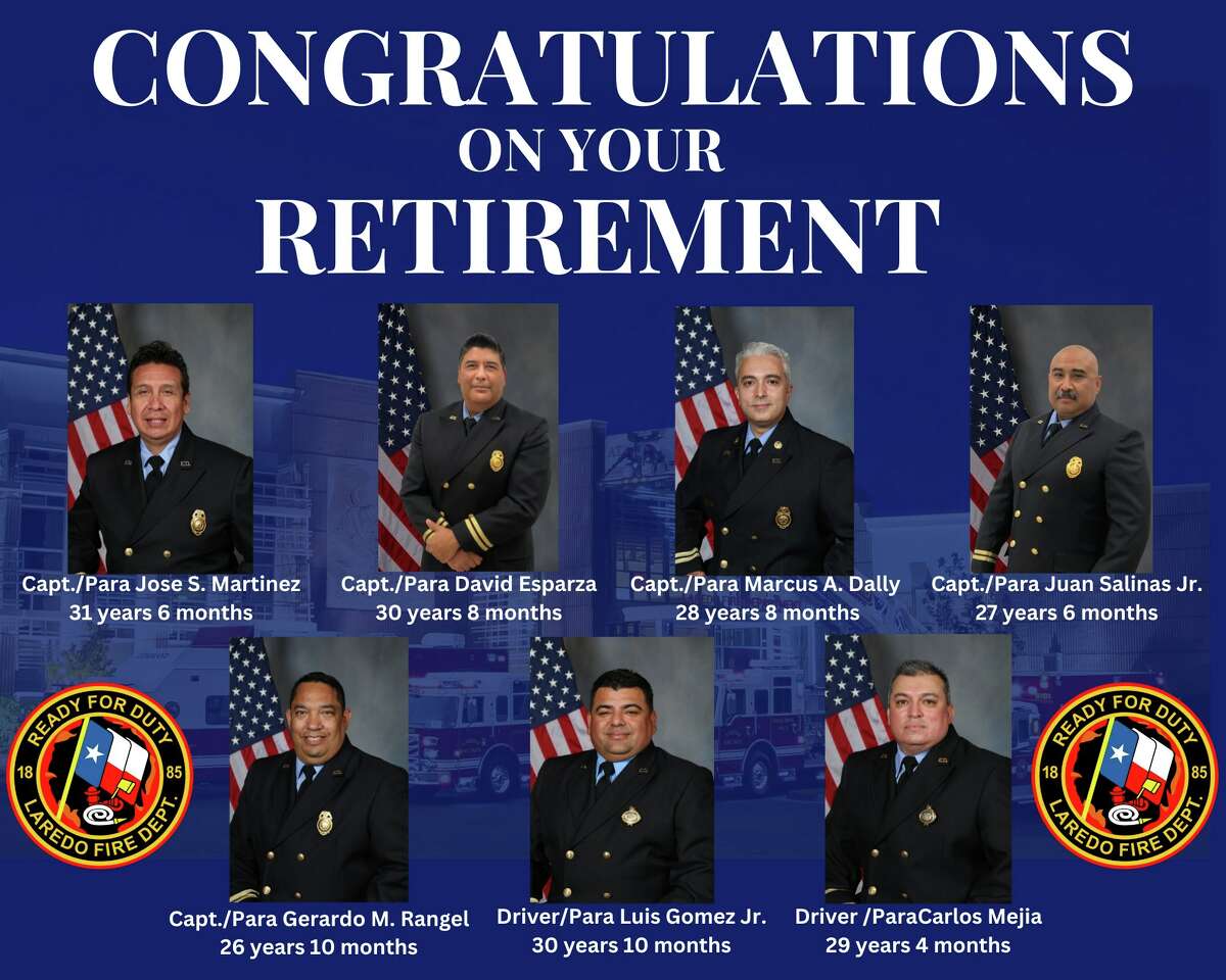 The Laredo Fire Department recognized the careers of seven service members as they retired with 205 years and 4 months of combined experience.