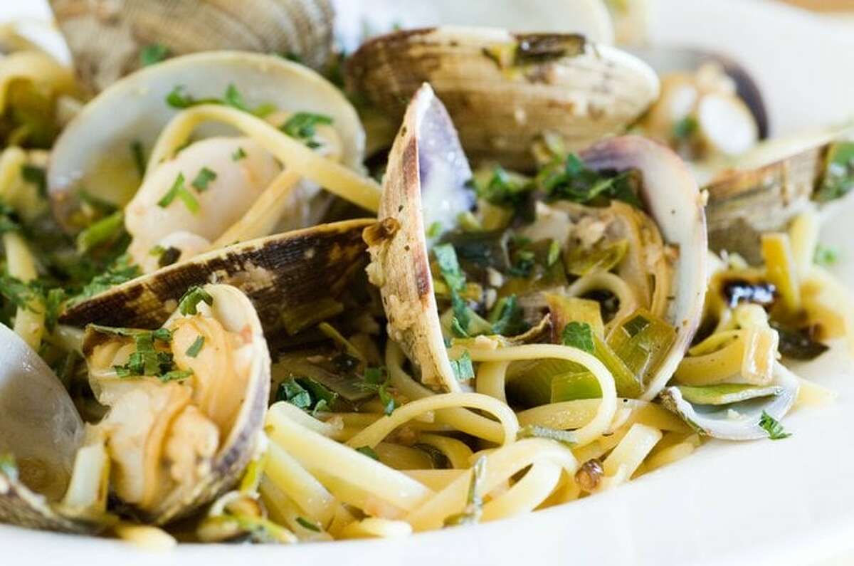 Linguine with fresh clams at Bambino's Ristorante in Cole Valley, San Francisco.
