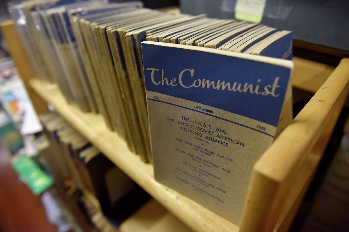 An issue of The Communist, from 1942; one of the many unique items to be found at Bolerium Books, in San Francisco's Mission District. 