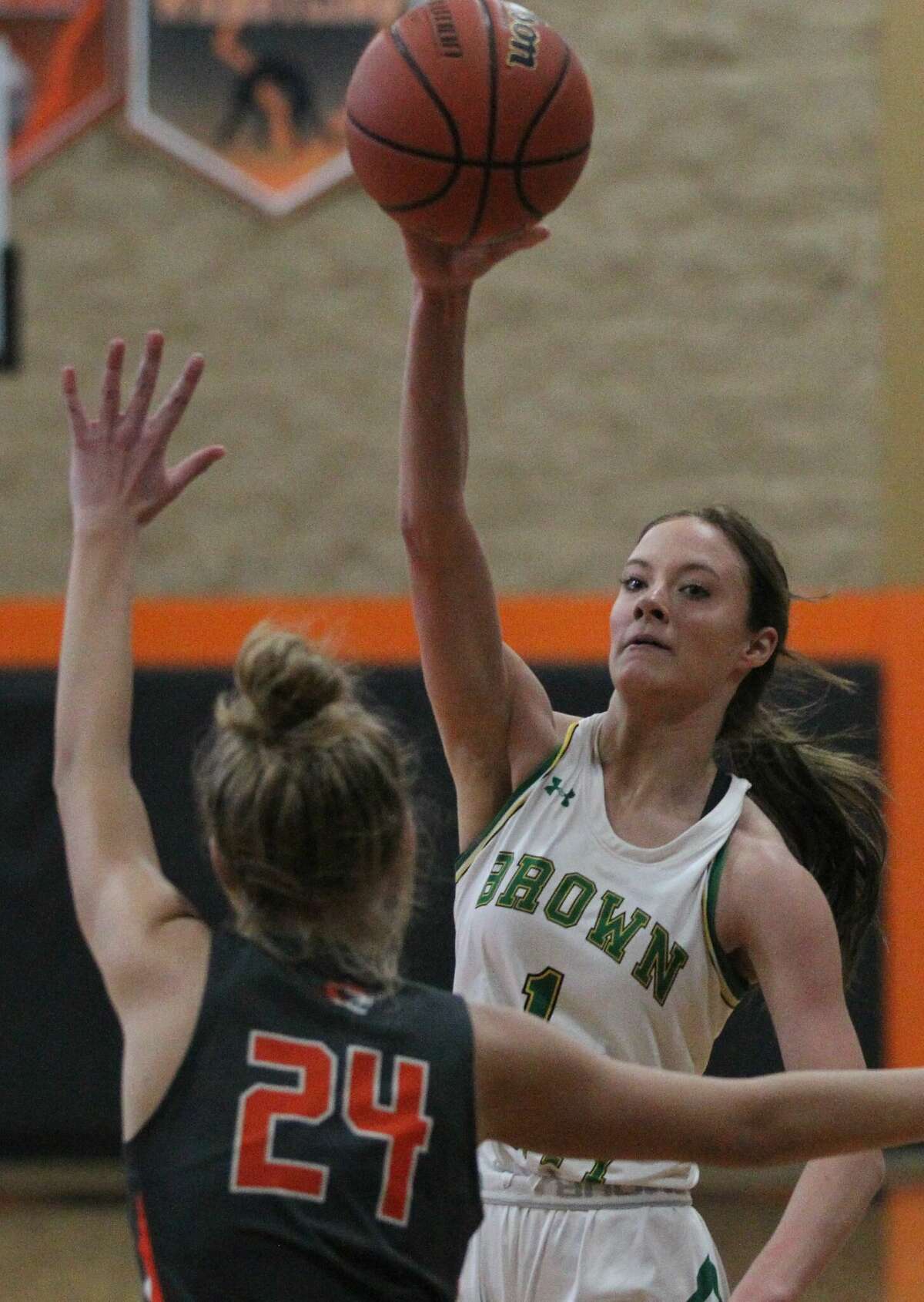 Action from the Brown County girls' basketball team's win over Illini Bluffs Tuesday in the quarterfinals of the Beardstown Lady Tiger Classic