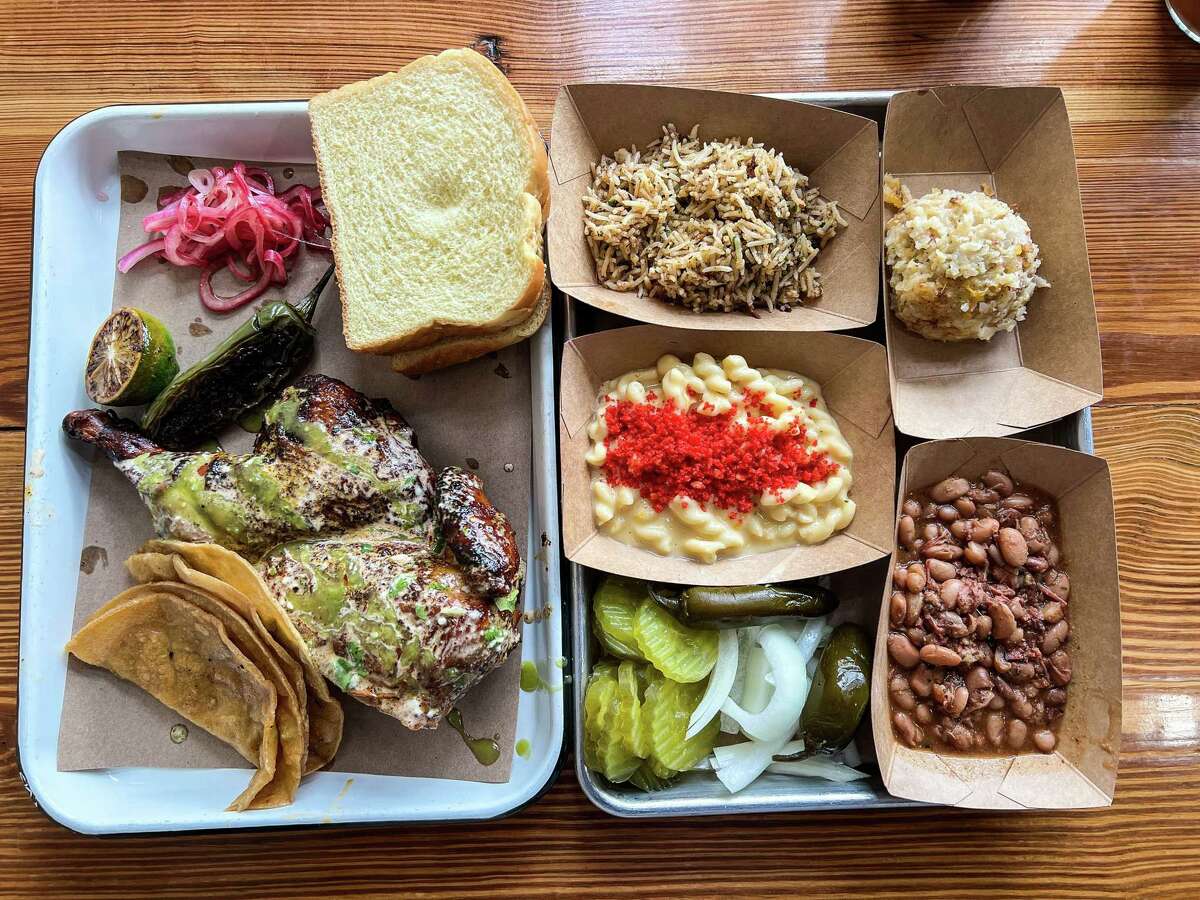 Tijuana chicken, left, at Burnt Bean Co. in Seguin